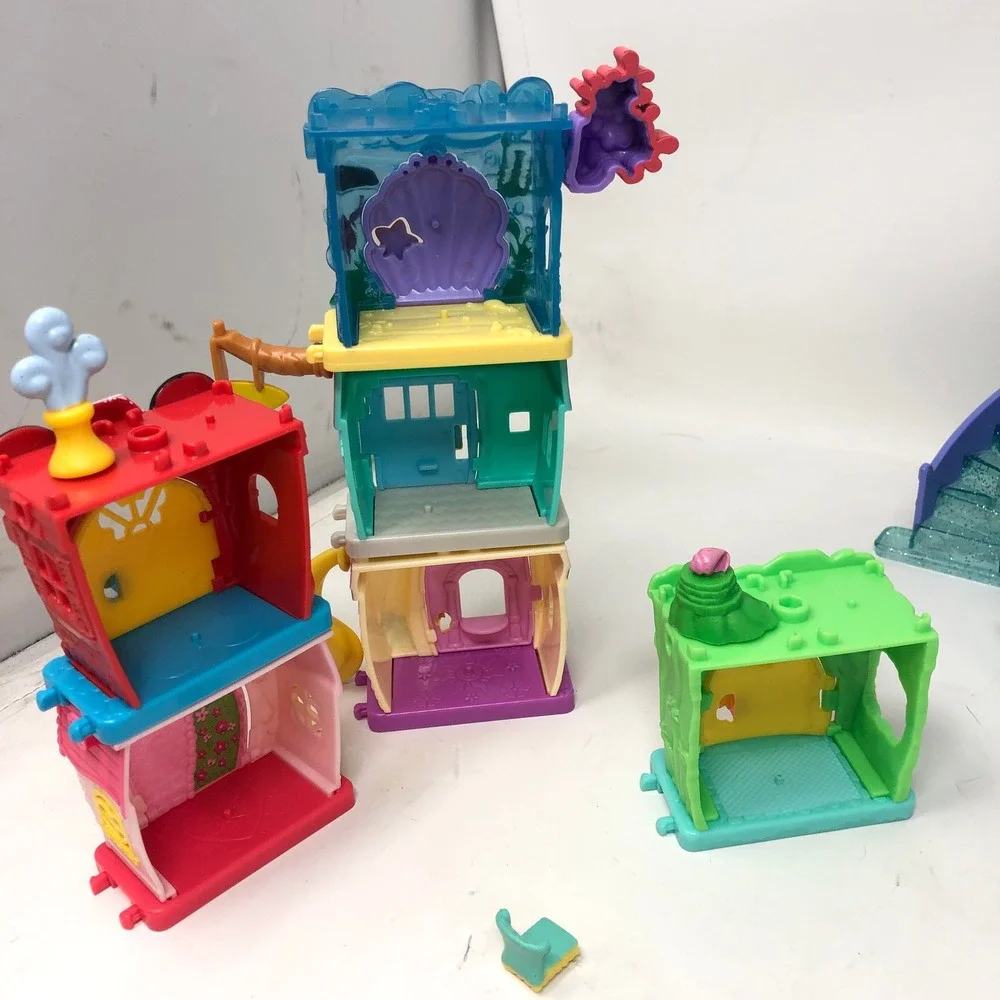 Disney Doorables Playset Lot Frozen Tangled Mickey Mouse Little Mermaid Houses